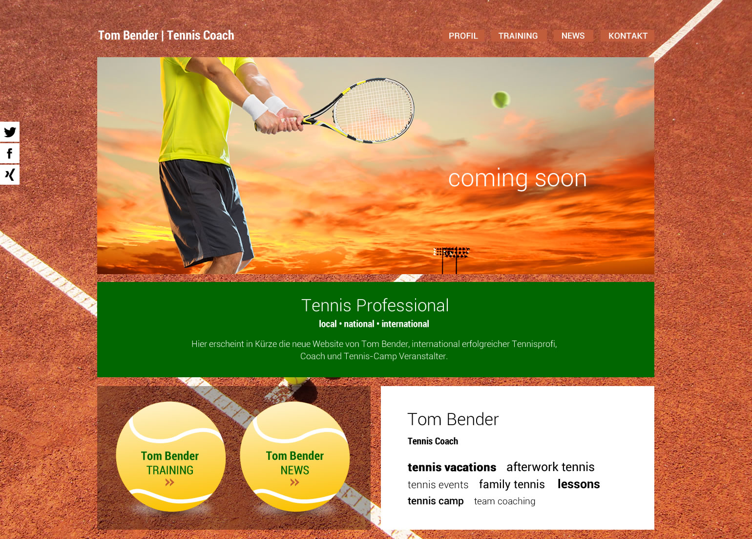 Tom Bender Tennis Coach
